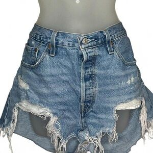 Levi’s Stylish Distressed Blue Jean Shorts